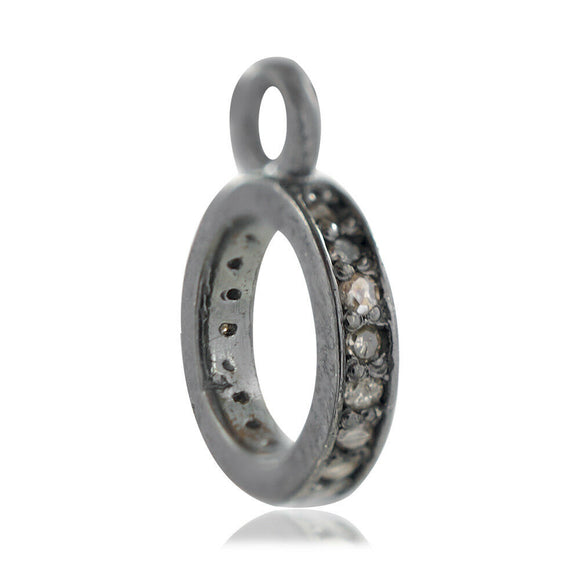 925 Sterling Silver Natural Diamond Connectors Bails Finding Jewelry Accessories