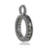 925 Sterling Silver Natural Diamond Connectors Bails Finding Jewelry Accessories