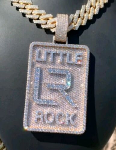 Lucky LITTLE ROCK STAMENT Pendant Diamond Studded Solid Sterling SILVER925