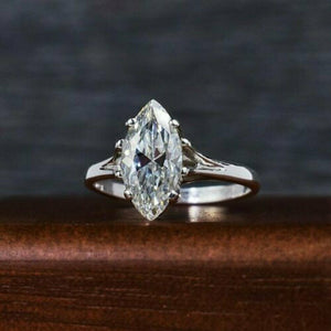 2 Ct Marquise Cut  Alternative Wedding Classic Ring Sterling Silver GJ