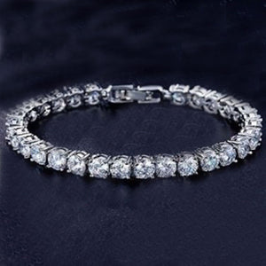 6.50 Ct White Round Brilliant Moissanite Tennis Bracelet 925 Sterling Silver 7"