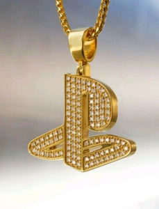 Lucky PLAY STATION Pendant HipHop Style Diamond Studded Sterling Silver925