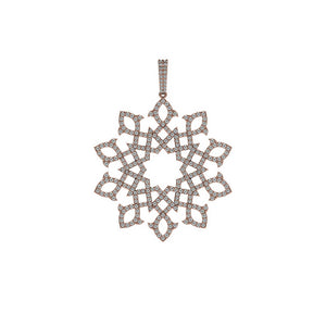 14k Rose Gold Beautiful Natural Pave Diamond Handmade Designer Pendant Jewelry