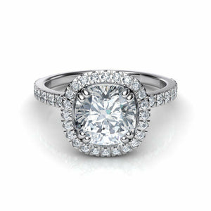 Bridal Engagement Ring Beautiful Cushion Cut Diamond Wedding Ring Free Shipping