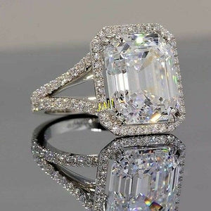 Big Emerald Cut 6.00 Ct Diamond Engagement Ring Bridal Wedding Ring Women