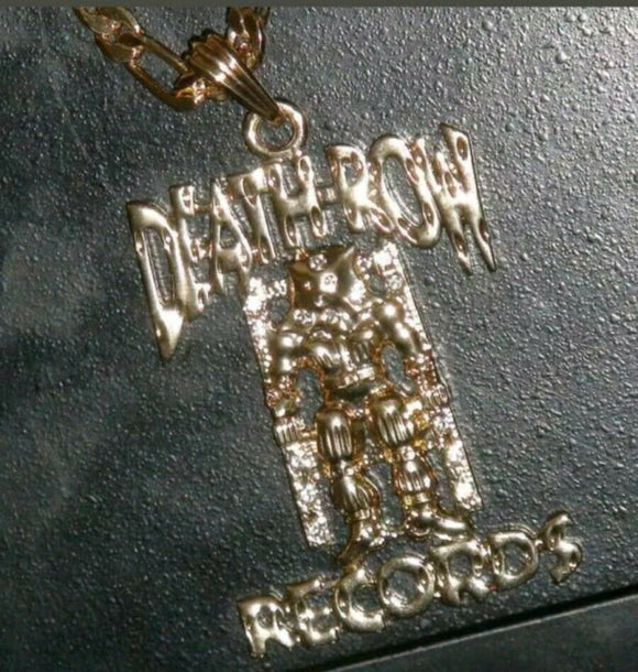 Lucky Dethrows record Pendant HipHop Style Antique gold look Sterling Silver925