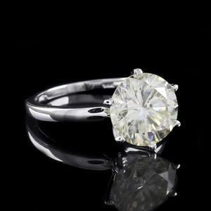 1.51 CT MOISSANITE BRILLIANT ROUND SOLITAIRE 925 SILVER ENGAGEMENT RING