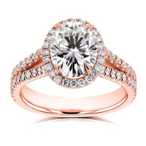 2.70 Ct White Oval Cut Diamond Engagement Ring Women Wedding Ring Rose Gold Over