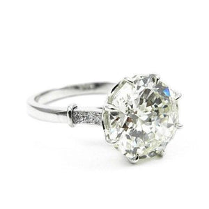 925 Sterling Silver 3.50 Ct Off White Yellow Moissanite Engagement Party Ring 7