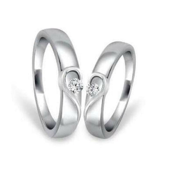 Sweet Heart Design Love Couple Engagement Ring Wedding Set 925 Sterling SilverListed for charity