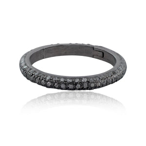 Natural Pave Diamond 925 Silver Eternity Band Ring Jewelry Size 7 RIMJOS-475