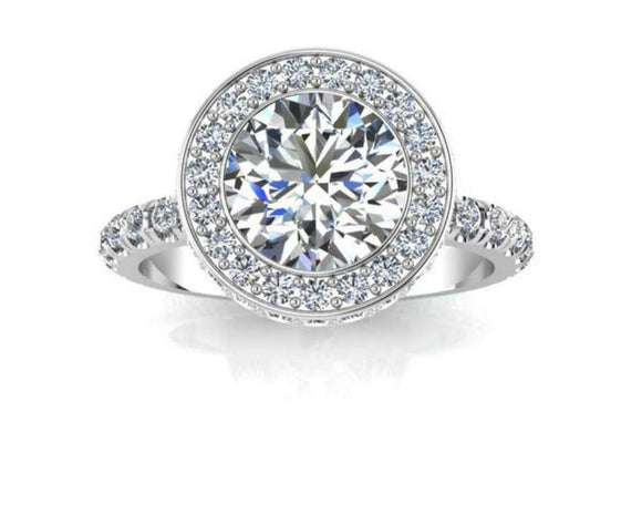 Beautiful New 2.3 Ct White Round Cut Engagement Wedding Ring 925 Sterling SilverListed for charity