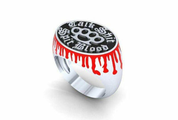 Unique Quotes Bikers Statement Engagement Wedding Ring Solid 925 Sterling Silver  Charity item