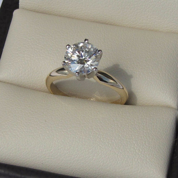 2 CTW 6 PRONG SOLITAIRE RING IN 14K White Gold