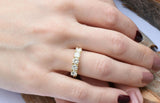 2.50Ct Round Diamond Solitaire 5 Stone Engagement Ring 14k Yellow Gold Finish