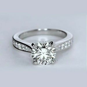 2 Ct Solitaire Diamond Engagement Ring Wedding Bride Free Shipping silver 925