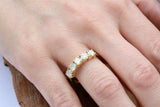 2.50Ct Round Diamond Solitaire 5 Stone Engagement Ring 14k Yellow Gold Finish