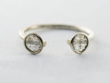 14k WhiteGold 0.56ct Natural slice Diamond Ring, ring for Her, Handmade Gold ring