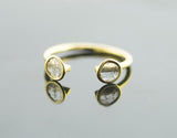 14k Gold 0.56 ct Natural slice Diamond Ring, Yellow Gold ring for Her, Handmade Gold ring