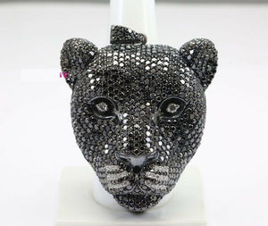 Black Panther Pendant Black Diamond Studded HipHop Style Stunning Design