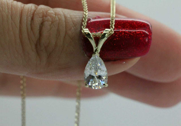 2Ct Solitaire Pendant Necklace And 18