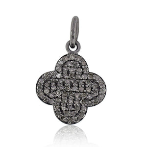 Natural Pave Diamond 925 Sterling Silver Handmade Charm Pendant Jewelry FIMJ-308