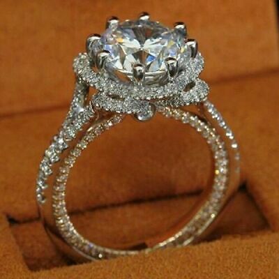 1.75 Ct Brilliant Round Moissanite Classic Halo Engagement Ring 14k White Gold