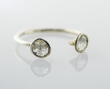 14k WhiteGold 0.56ct Natural slice Diamond Ring, ring for Her, Handmade Gold ring