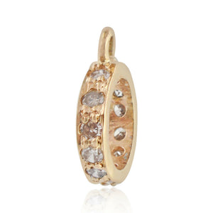 14k Yellow Gold Natural Diamond Connectors Bails Finding Jewelry Accessories