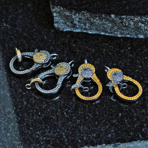 New Gold Vermeil 925 Sterling Silver Pave Diamond Lobster Clasp Findings Jewelry