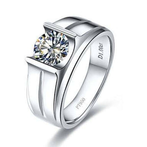 3Ct White Round Cut Classic Design Engagement Wedding Ring 925 Sterling Silver