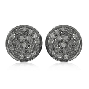 925 Silver Genuine Pave Diamond Stud Earrings Handmade Jewelry Gift for Women's