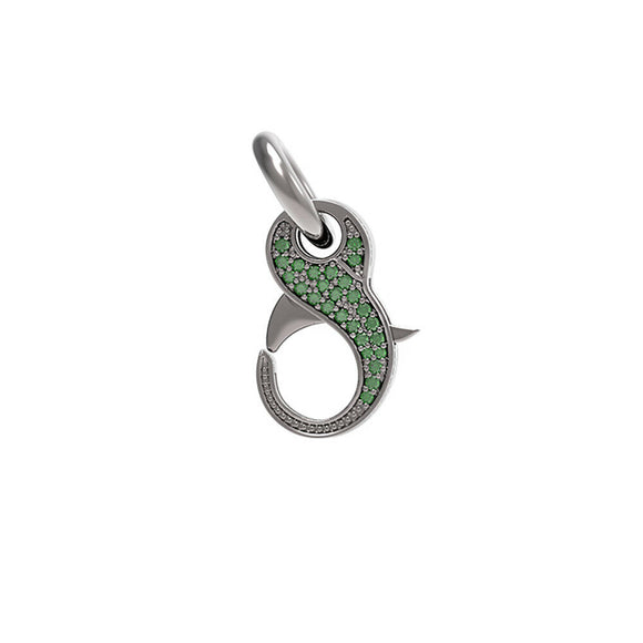 Natural Chrome Diopside Lobster Lock Claps 925 Silver Finding Jewelry FI-78SCD