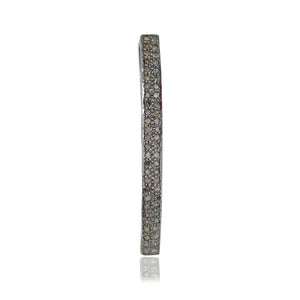 0.471cts Pave Diamond Stick Finding 925 Silver Making Bracelet Connector Jewelry