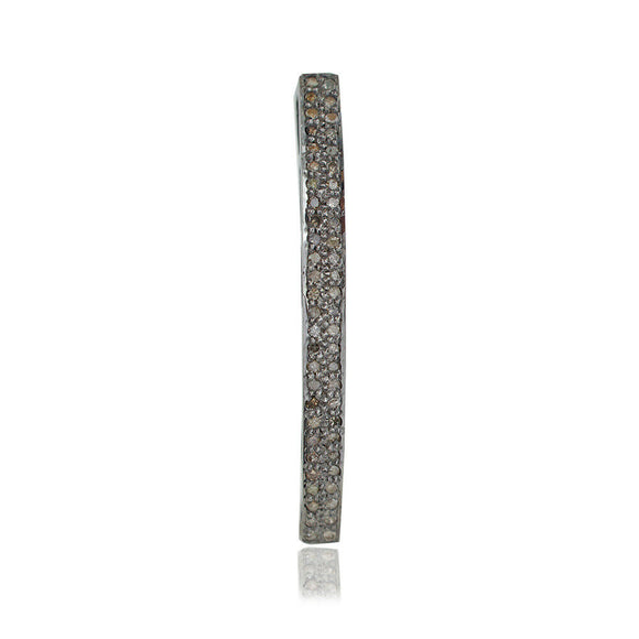 0.471cts Pave Diamond Stick Finding 925 Silver Making Bracelet Connector Jewelry