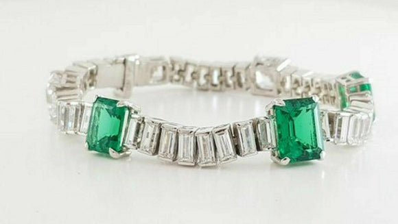 Baguette Shape 15.00 TCW Diamond Tennis Women Bracelet 7