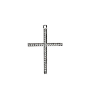 Natural Pave Diamond 925 Silver Cross Finding Connector Christmas Jewelry FI-49S