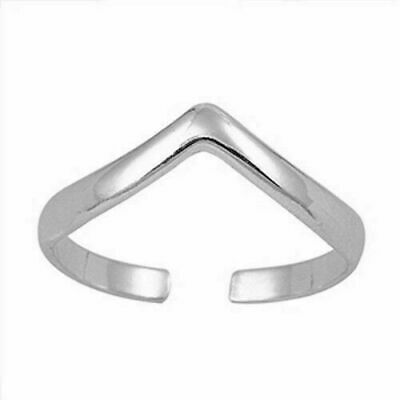 Adjustable Toe Ring Sterling Silver 925 Rhodium Jewelry Plain