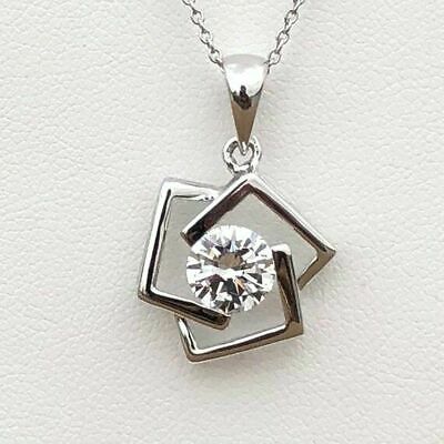 2 Ct Round Cut Solitaire Diamond Unique Gift Jewelry Pendant 14K White Gold Over