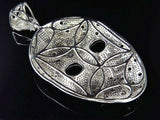 Friday 13 mask Pendant HipHop Style Diamond Studded Solid Sterling Silver925