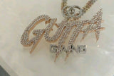 Lucky GuTTa Gang Pendant HipHop Style Diamond Studded Solid Sterling Silver925