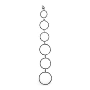 Natural Pave Diamond Circle 925 Silver 18" Link Chain Pendant Jewelry PEMJOS-735