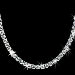 20 Ct Brilliant-Cut Sim Diamond 14K White Gold Fn Women's Tennis Necklace 16"