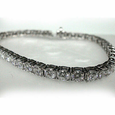 3.00 Ct Round Cut Diamond Tennis Bracelet In 14k White Gold Finish 4 Prong 7