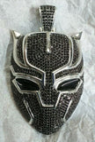 Black Panther Pendant Lucky HipHop Style Diamond Studded Solid Sterling Silver