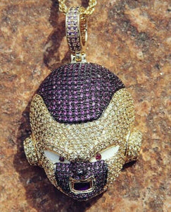 HipHop Style Lucky DROID-ROBO PENDANT Diamond Studded Sterling Silver 925