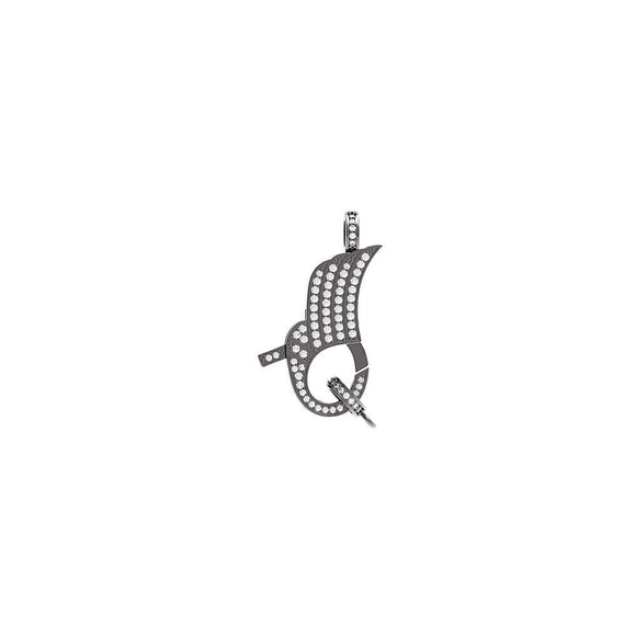 Fine 925 Silver 0.76ct Genuine Pave Diamond Lobster Lock Clasp Finding Jewelry