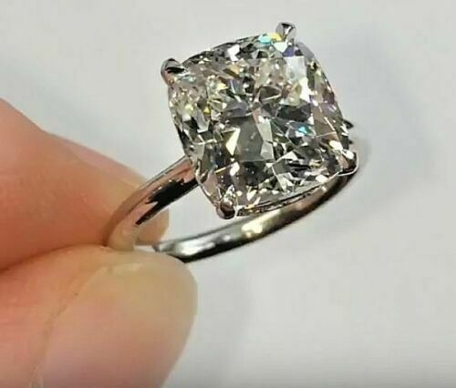 3Ct Cushion Cut Moissanite Unique Wedding & Engagement Ring 925 Sterling silver