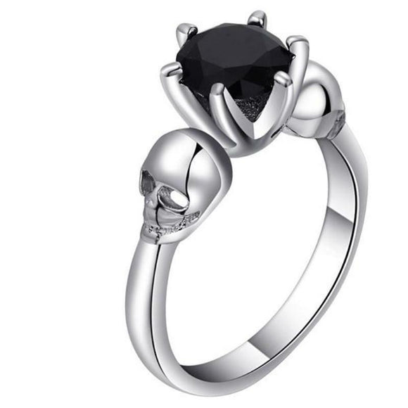 5 Ct Black Round Cut Twins Skull Engagement Ring Wedding Ring Sterling Silver5 Ct Black Round Cut Twins Skull Engagement Ring Wedding Ring Sterling Silver