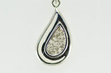 0.39ct Gray Slice Diamond Necklace, 925 Sterling Silver, Natural Diamond, leaf Slice Diamond pendant